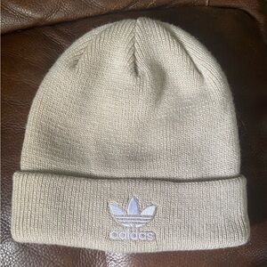 Beige Adidas Beanie